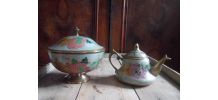 Deux jolies pièces en laiton cloisonné 