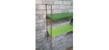 Etagere string style tomado 1960 metal  vert 2 tons 4 tablet