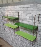 Etagere string style tomado 1960 metal  vert 2 tons 4 tablet
