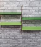 Etagere string style tomado 1960 metal  vert 2 tons 4 tablet