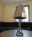 Lampe art déco industriel inox