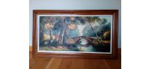 Tableau paysage automne huile sur toile signée H.Michel