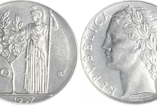 Lot de 2 Pièces de 100 Lires Italiennes 1957-58