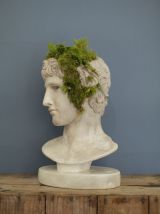 Tête romaine en plâtre ciré