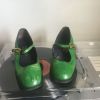 Escarpins en cuire vert FIORENTINA, made in Italy , T38