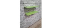 etagere en bois laqué 1975 a 80    48x60x22 vert et noir et 