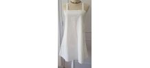 Authentique chemise de nuit début 1900 coton blanc 38/40