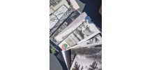 LOT de cartes postales en noir et blanc