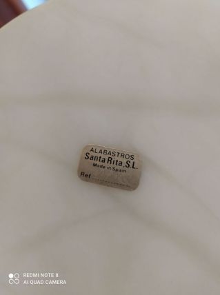 Rare Lampe Colonne En Albâtre Année 60-70 Santa Rita Sl