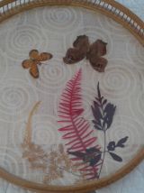 Plateau bambou et sous verres  année 60/70