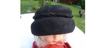 Chapeau bombe feutre noir  année 1953
