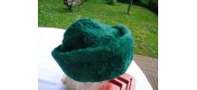 Chapeau bombe vert en feutre année 1953