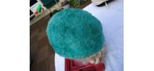 Chapeau feutre vert bombe année 1953