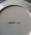 4 assiettes plates en grès 