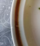 4 assiettes plates en grès 