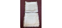 2 taies de coussins en crochet