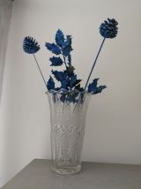 Vase en verre transparent 