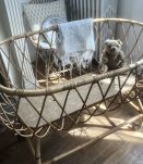 Adorable lit vintage en rotin 