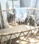 Adorable lit vintage en rotin 