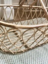 Joli couffin vintage en osier