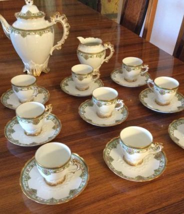 superbe service a café art déco de limoges 1930