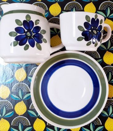 Tasses et sous-tasses Sarreguemines Digoin