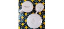 Tasses et sous-tasses Sarreguemines Digoin