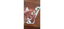Couronne de fleurs blanche et écrue