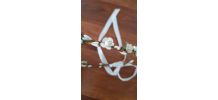 Couronne de fleurs blanche et écrue