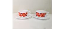 Lot de 2 tasses Arcopal orange