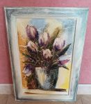 Lot de deux toiles de peintures anciennes / vintage