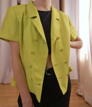 Veste de tailleur couleur anis - Vintage