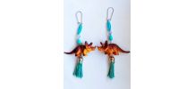 Boucles d’oreilles dinosaure , boucles d’oreilles Triceratop