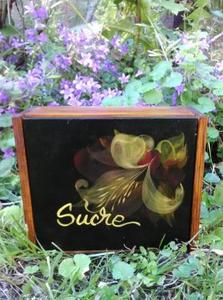 Ancienne boite à sucre en bois 