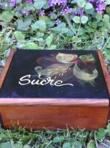 Ancienne boite à sucre en bois 