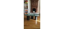 table basse MARBRE et ACIER 