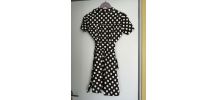 Robe noire à pois - Inspiration vintage