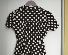 Robe noire à pois - Inspiration vintage