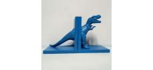 Serre livres dinosaure bleu, t-rex  bleu