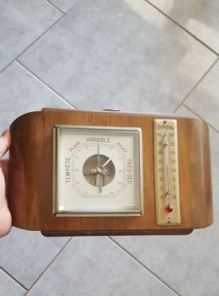 Ancien baromètre et thermomètre 1900