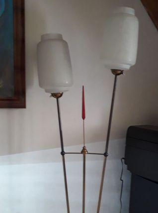 lampadaire  de la maison lunel   ; 1950  laiton  ;   h160x50