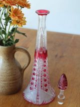 Carafe verre pressé moulé années 50/60