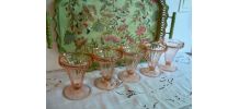 5 coupes à glace  Rosaline Luminarc Arcoroc  vintage 1970