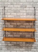 etagere   bois 1950  style tomado ,  string, 65x70x22 superb