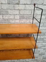etagere   bois 1950  style tomado ,  string, 65x70x22 superb
