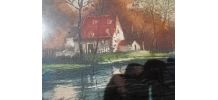 tableau pastel g martel 19 eme paysage tbe 