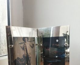 Cadre double Métal argenté
