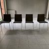 Lot de 4 chaises gris Alma Roberto Barbieri x B&B Italia