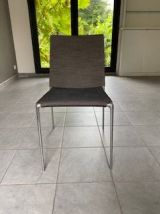 Lot de 4 chaises gris Alma Roberto Barbieri x B&amp;B Italia
