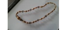 Collier en perles de verre marron